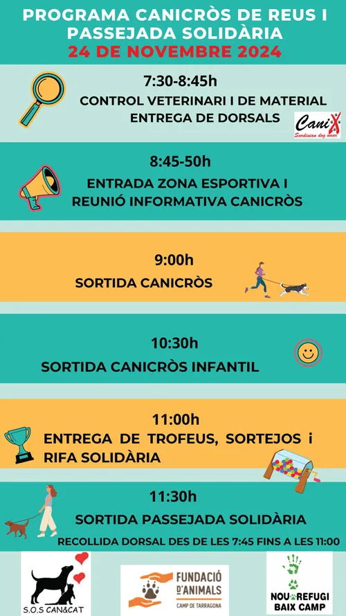 Programa canicròs de Reus i passejada solidària - 24 de novembre de 2024
