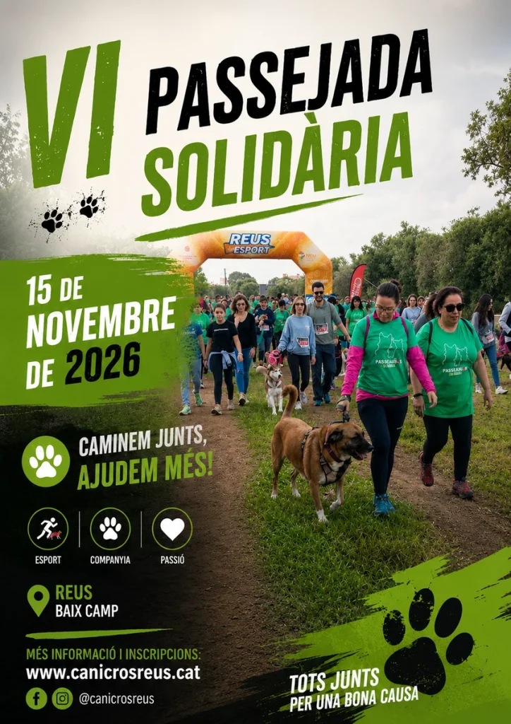 Passejada solidària canicròs de reus 2026